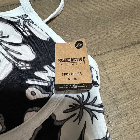 NWT VS Pink Active Ultimate Push Up Corset Low Impact Sports Bra Sz M - Picture 7 of 7